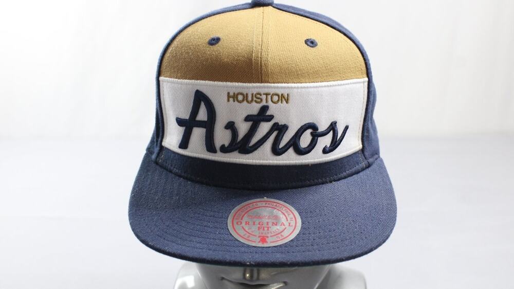 Mitchell & Ness Houston Astros Snapback Baseball Hat OS Navy Blue New